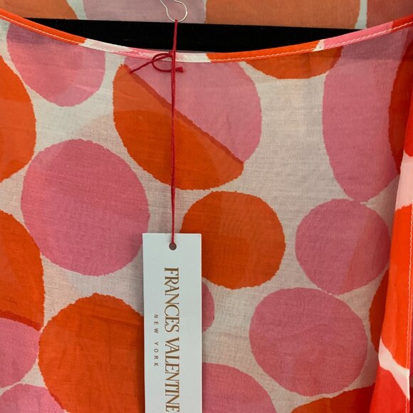 NWT  FRANCES VALENTINE MARGEUERITE XL MAXI PROSECCO PRINT SWIM COVERUP CAFTAN - Picture 8 of 9